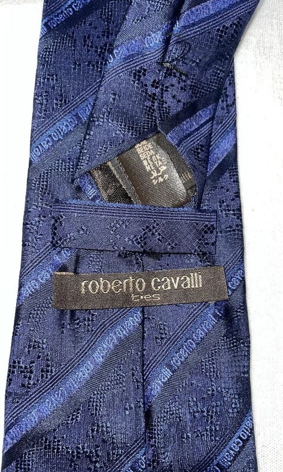 Cravatta Roberto Cavalli 100% seta - Imagen 3 de 4