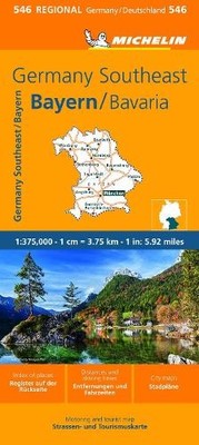 Germany Southeast, Bavaria - Michelin Regional Map 546 by  Mi... - 9782067259010