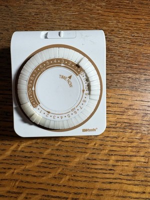 Woods Model: 5000 7-Day Indoor Heavy Duty Mechanical Timer, Color: White/Gold