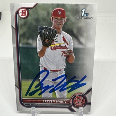 2022 Brycen Mautz Bowman Draft 1st St. Louis Cardinals SIGNED BD-124