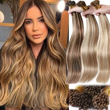 Stick I Tip 100 Real Human Hair Extensions Russian Remy Hair Balayage Ombre