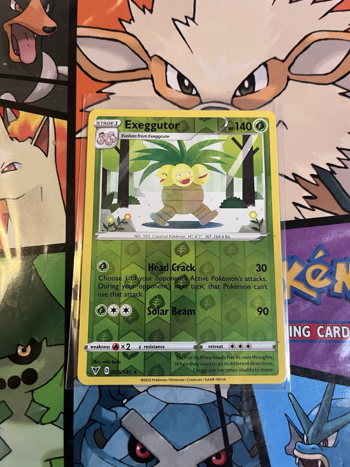 Exeggutor 005/185 Reverse Holo Rare SWSH04: Vivid Voltage NM Pokémon