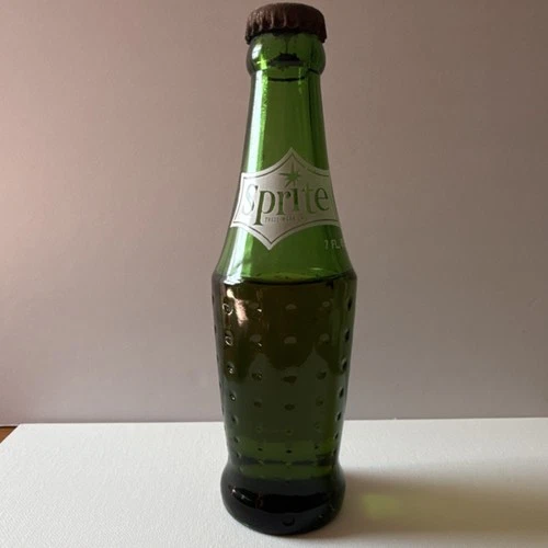 Sprite Green Glass Soda Bottle 7 oz Vintage Collectible The Coca-Cola Company