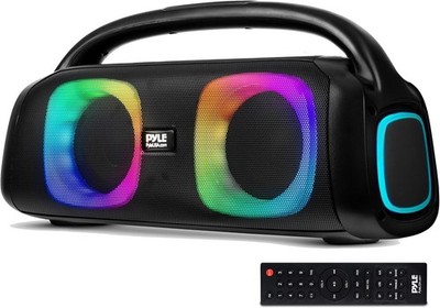 Pyle Wireless Portable LED Bluetooth Boombox Speaker FM Radio 160W Dual Speakers