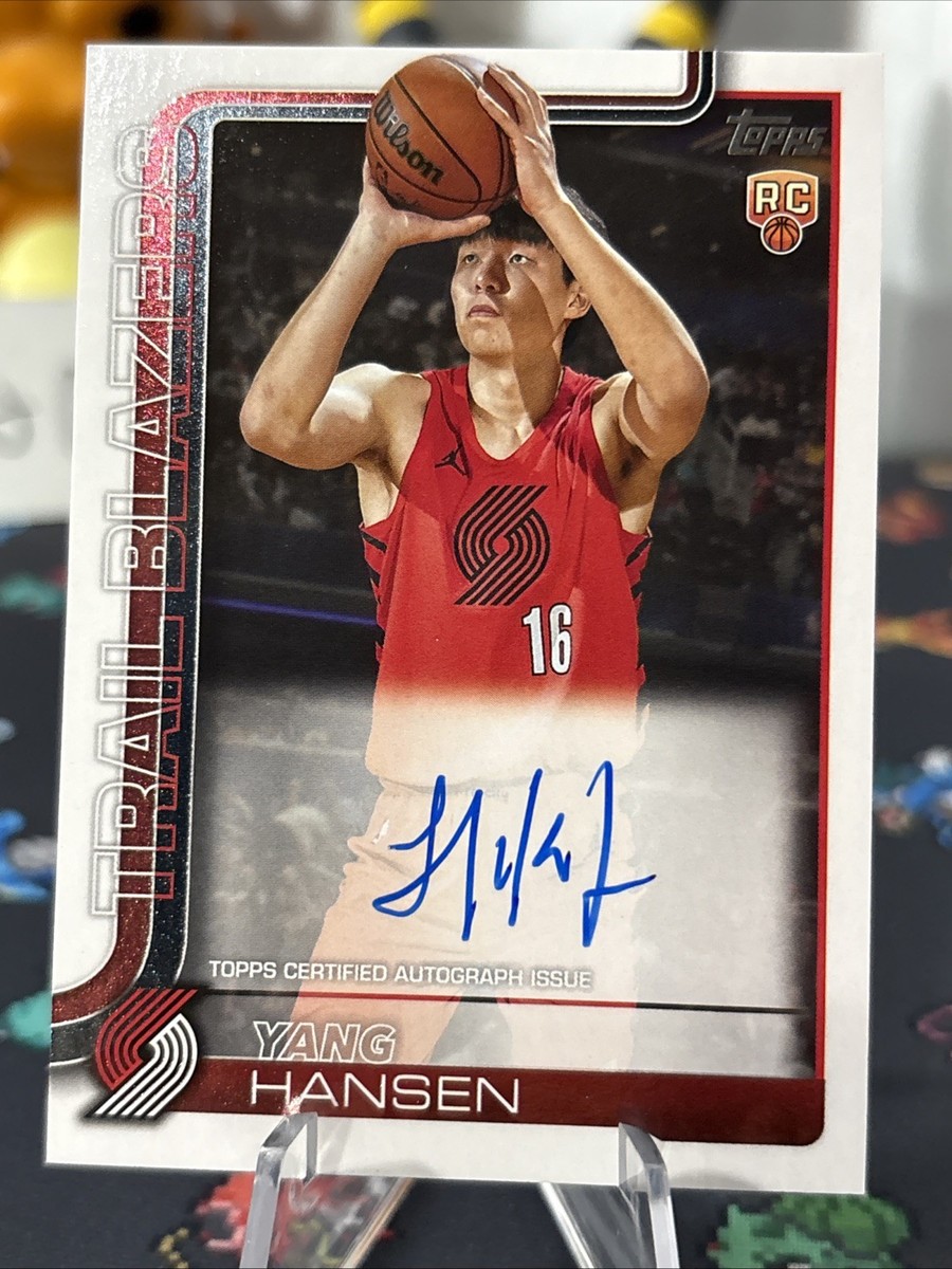 2025-26 Topps Yang Hansen Rookie Auto #TFRR-YH Trailblazers RC On