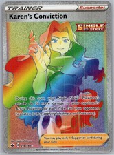 Karen's Conviction 216/198 Rainbow Rare Chilling Reign Pokemon Holo Near Mint on eBay