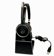Lot of 9 Jabra Evolve 75 HSC040Wa Bluetooth Headset Bluetooth Wireless Stand