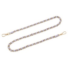 Purse Strap, 32" Leather for Shoulder Strap Purple, Gold 