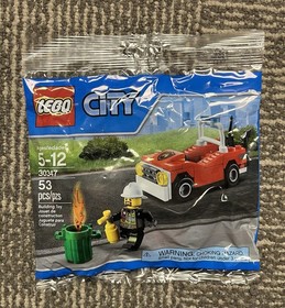 LEGO City: Fire Car and Fire Fighter Model 30347 New In Sealed Package - 12 PACK