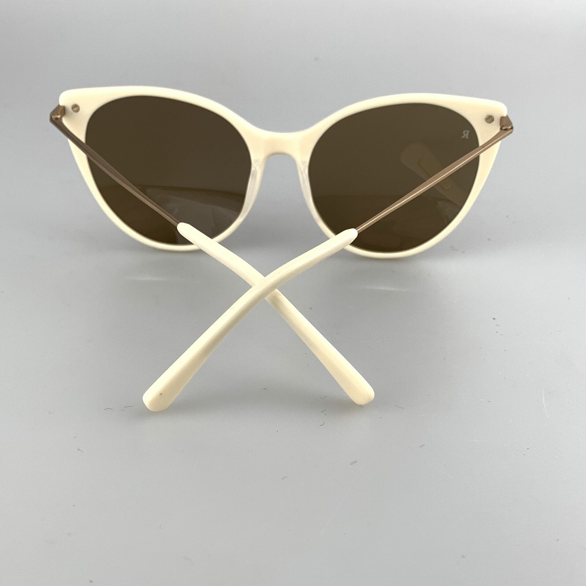 RAEN Birch Sunglasses Cat Eye Bone White Rose Mirror Shades  display picture 3