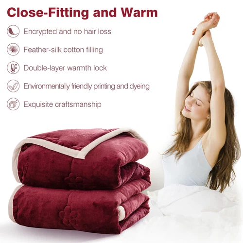 Flannel Blanket Winter Warm Reversible Twin Queen Size Plush Sofa Bed Blankets - Picture 37 of 55