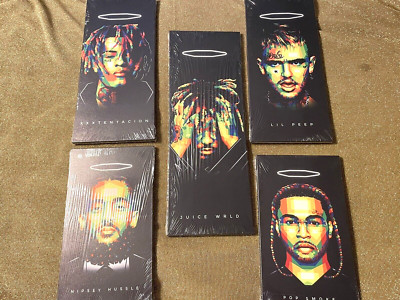 New Canvas Pictures Of Five Rappers with Halo's on Stretch Canvas New