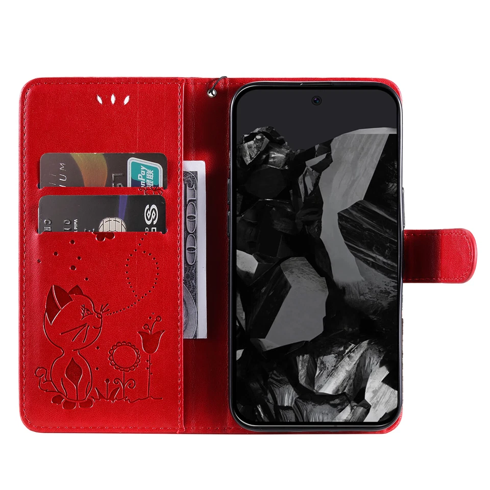 For Google Pixel "All" Series Magnetic Leather Flip Stand Card Wallet Case Cover - Image 4 of 4