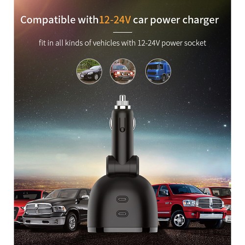 3.1A Car Charger Cigarette Lighter Rotatable Dual USB Splitter Adapter Socket - Picture 6 of 12