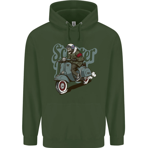 Scooter Skull Motorcycle MOD Biker Childrens Kids Hoodie - Picture 11 of 87