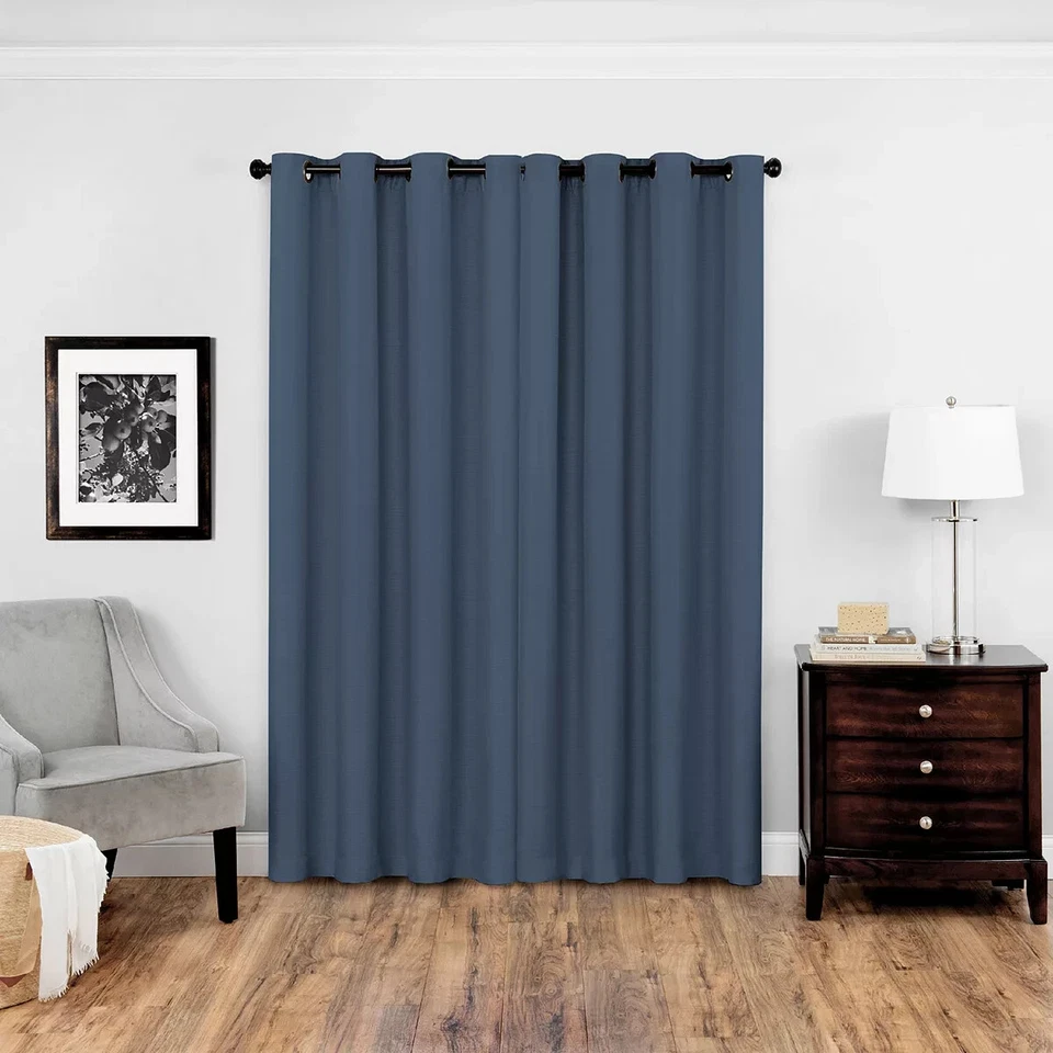 Set of 4 * Eclipse Bryson Room-Darkening Window Curtain Indigo 52x108 * Set of 4 - Image 3 of 4