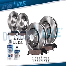 Front & Rear Disc Rotor + Ceramic Brake Pads for 1999 2000 2001 Lexus RX300 2WD