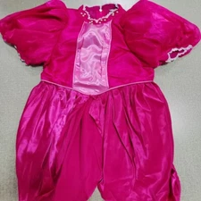 Pink Long Princess Dress with White Gloves