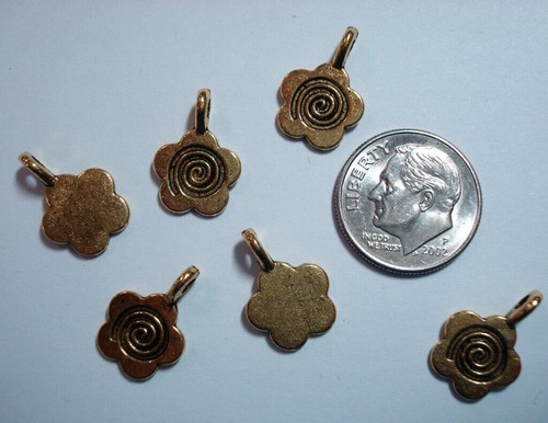 Six 3mm Loop Gold Plated glue on pendant bails GPB011 - Picture 3 of 4