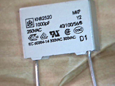   10x MKP Y2 Capacitor 1nF 1000pF 250V~ 250VAC Entstörkondensator ISKRA KNB2520