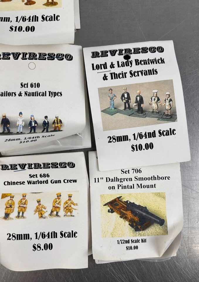 Reviresco 28mm 1/64 Miniatures Safari Bearers, Natives, Thieves, Cannon Etc - Image 4 of 4