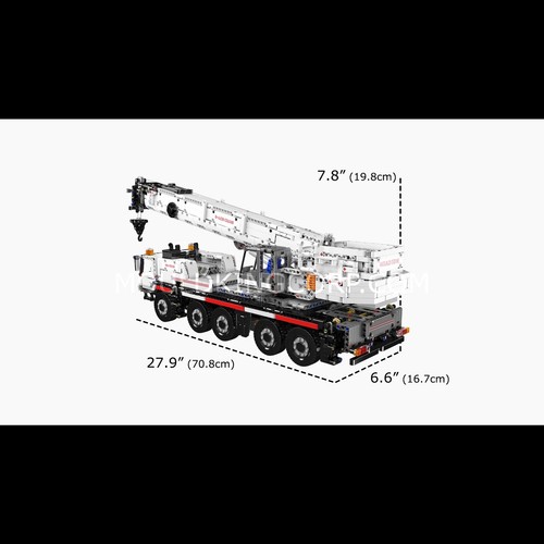Mould King 17075 Remote-Controlled LTM 1110 Crane Truck Building Set | 3,248 Pcs - Picture 6 of 6