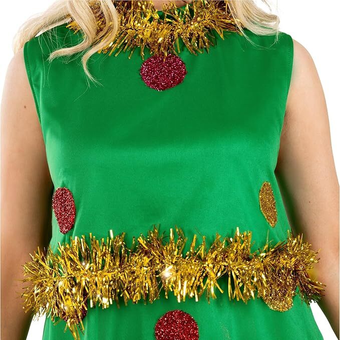 Women`s Christmas Tree Costume & Hat Socks S - L Ladies Xmas Party Dress | eBay Women`s Christmas Tree Costume & Hat Socks S - L Ladies Xmas Party Dress | eBay
