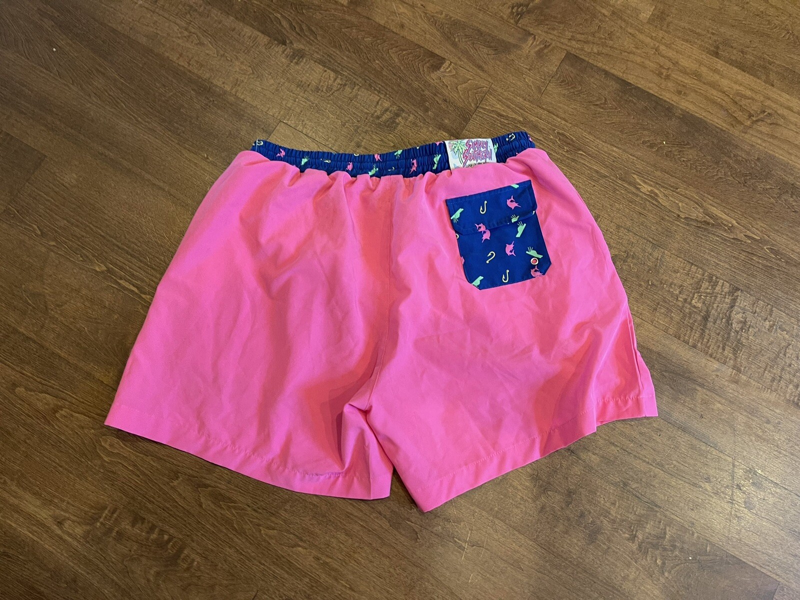 Simply Southern Hot Pink Mens Swim Trunks Volleyball … Gem