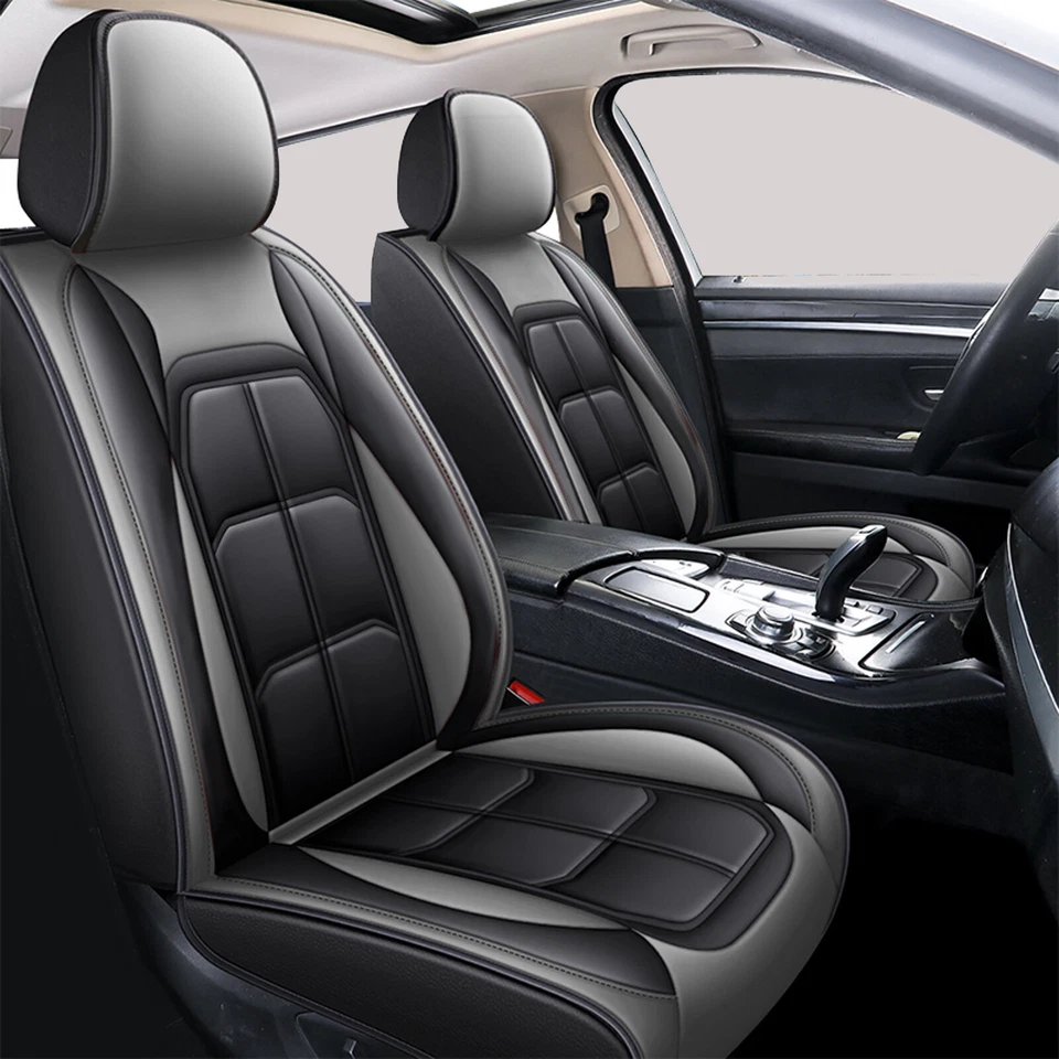 Protector de funda de asiento de coche de cuero PU para Volkswagen Taos 5 asientos cojín delantero trasero Foto 4 de 4