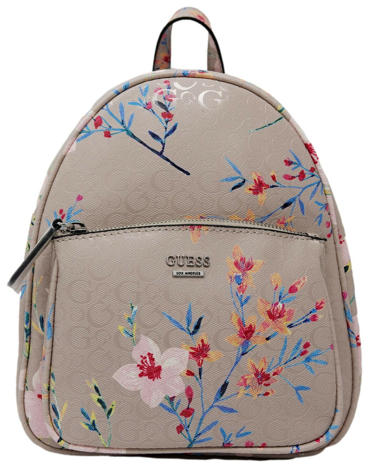 NEW GUESS Women's Taupe Beige Floral Patent Small Backpack Bag Handbag Purse  | eBay