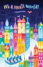 Disneyland Its a Small World Clock Boat Attraction Fantasyland Disney Poster