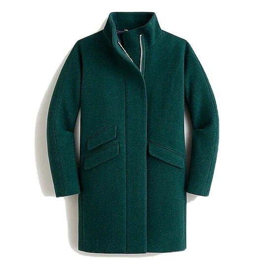 Jcrew Cocoon coat in Italian stadium cloth wool with Thinsulate AT691