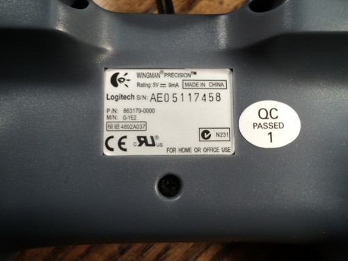 Logitech Wingman Precision Controller No. 866179-0000leaned & Tested A - Picture 3 of 10