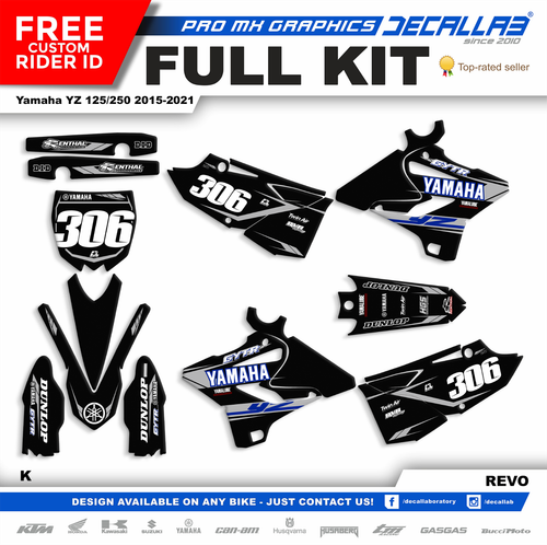 Yamaha YZF250 YZF450 2014-2016 MX Graphics Decal Kit – Glossy Yellow, Decallab