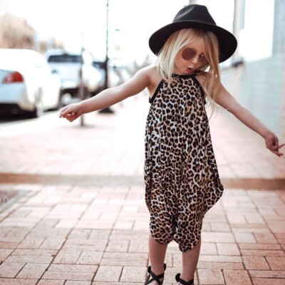 Jumpsuit Leopard Baby Girl Clothes Toddler Baby Girls Sleeveless