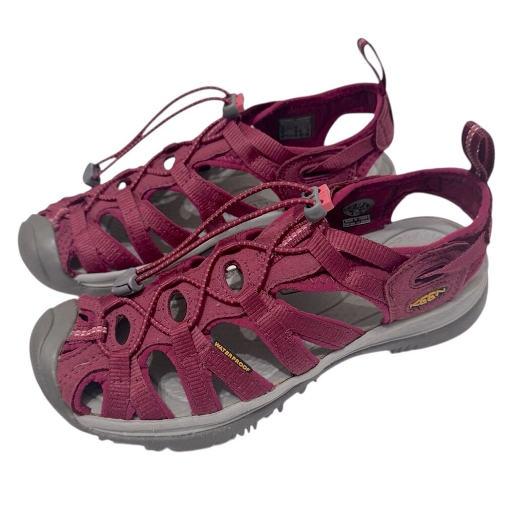 Sandali da trekking Keen donna Whisper impermeabili taglia 7 5 rosso barbabietola outdoor trail