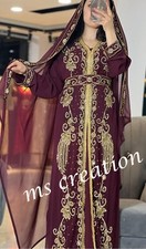 SALE New Moroccan Dubai Kaftans Farasha Abaya Dress Very Fancy Long Gown MS 12