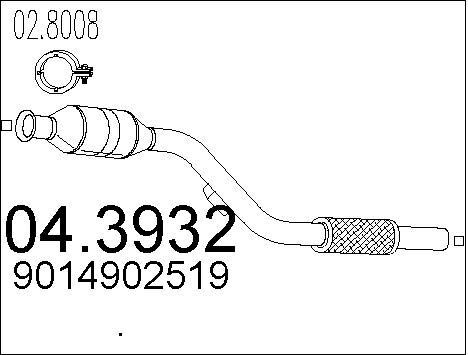 Catalyseur Mercedes Sprinter 313 CDI et 311 CDI pour camion plate-forme et châssis