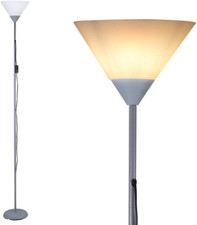 Lampada da Terra Piantana Design Moderno In Metallo con Paralume E27 Max 40W Alt
