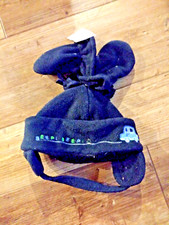 Infant Boy Fleece Hat and Mittens Blue Car size 12M-18M NWT