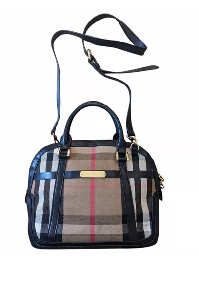 Burberry Orchard Leather And Canvas   Bag Beige In Cotton  Vestiaire Collective