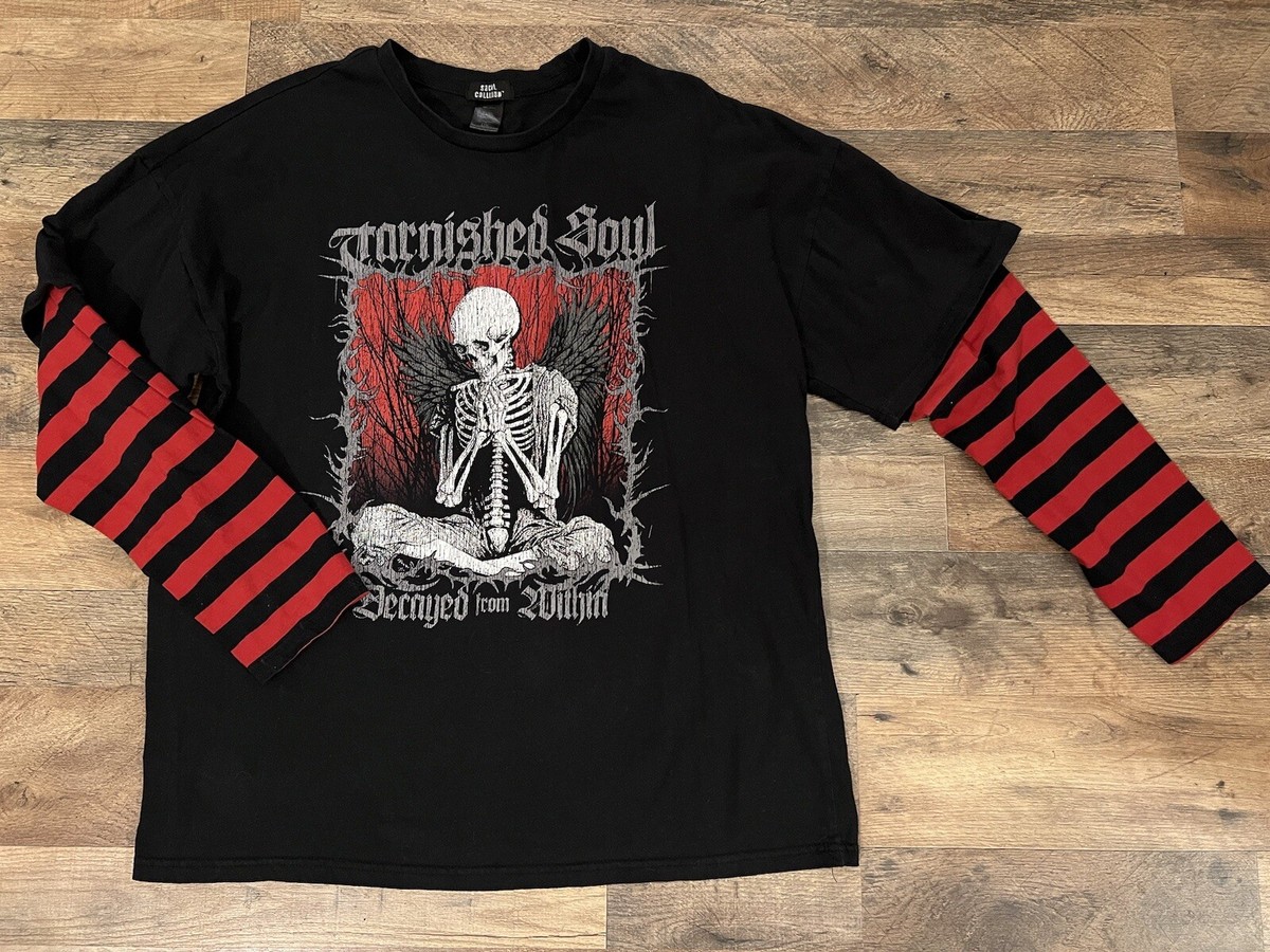 Social collision Skull Shirt Size L Baggy Y2K Grunge Goth Social collision Skull Shirt Size L Baggy Y2K Grunge Goth