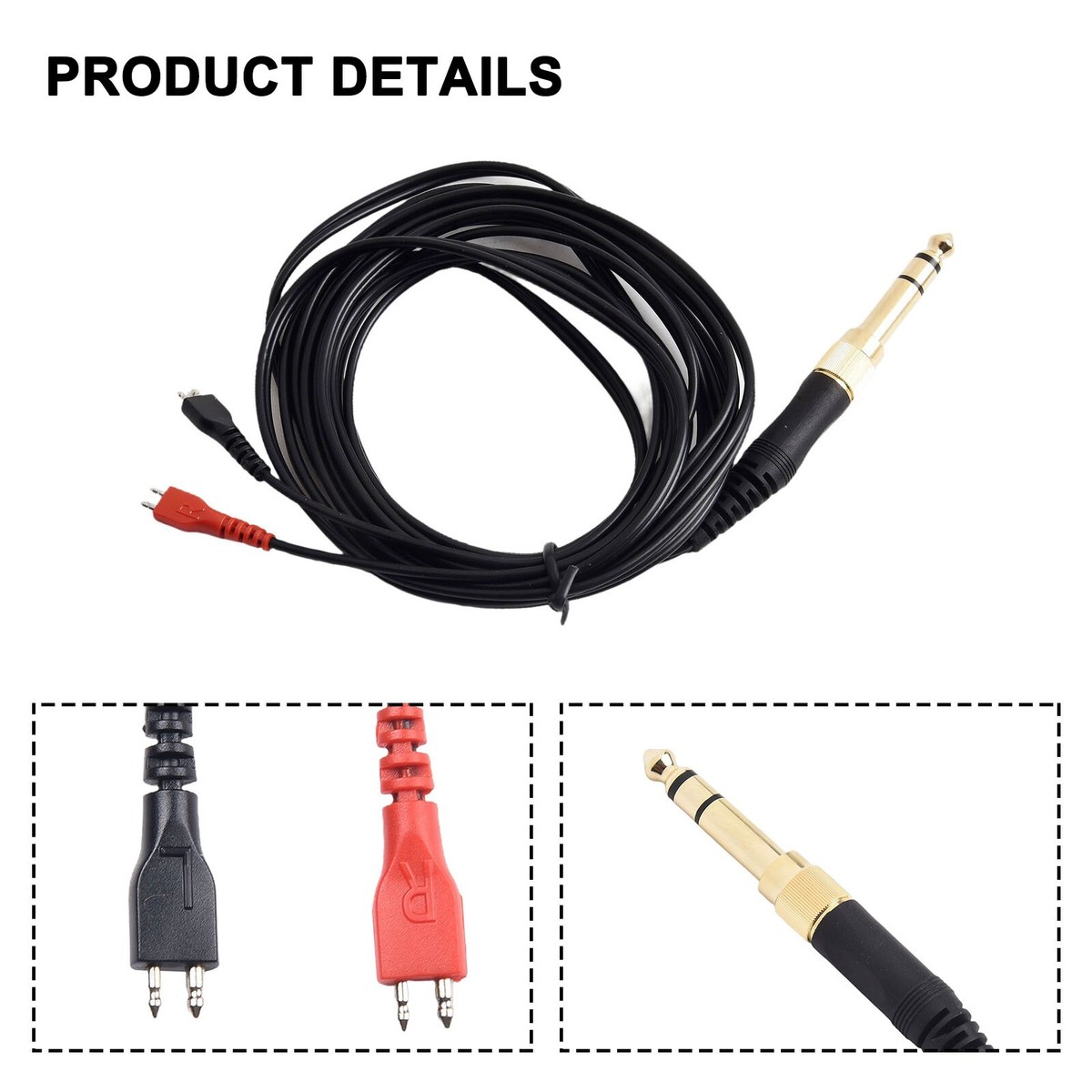 Kopfhörerkabel-Ersatz 2,5 M, Kompatibel Mit Sennheiser HD410, HD414, HD600, HD650 U.v.m.