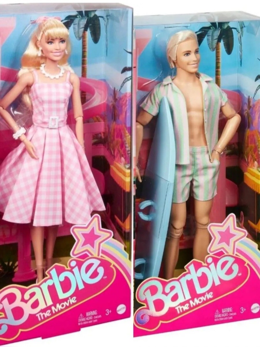 BARBIE THE MOVIE Pink Gingham Dress MARGOT ROBBIE KEN DOLL
