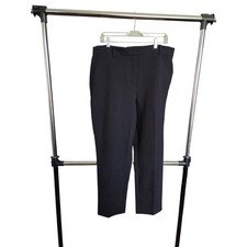Nine West Black Dress Pants Womens XL Straight Leg Tailored Career Trousers