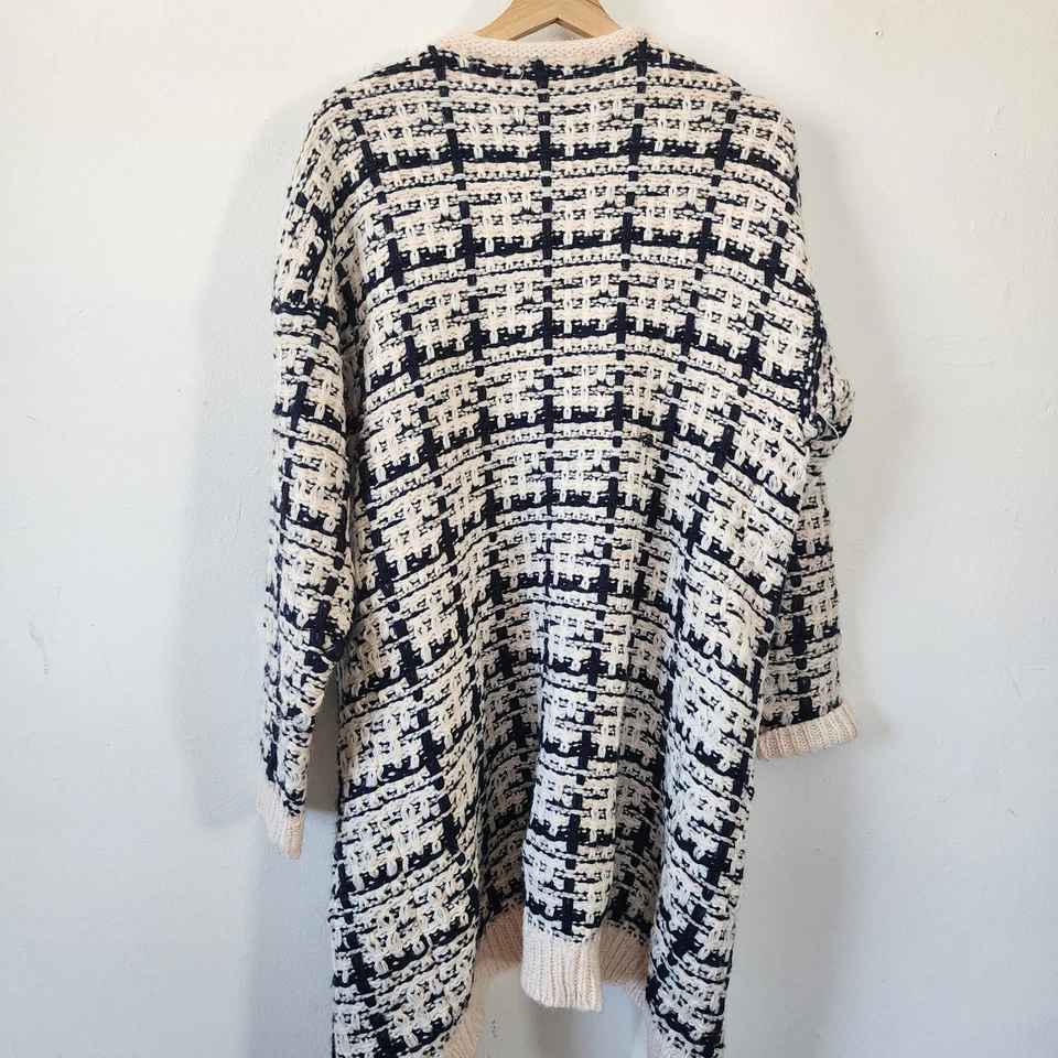 Cárdigan largo suéter Michelle Nicole para mujer bolsillos medianos gruesos Foto 4 de 4