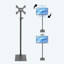 Universal Swivel Floor TV Stand with Mount 360 Degree Monitor Floor Stand for...
