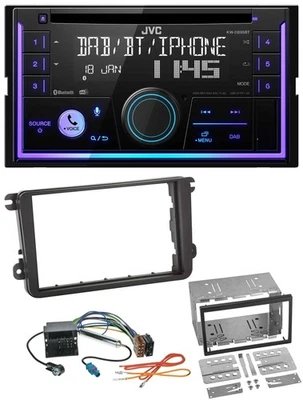 JVC MP3 USB 2DIN DAB Bluetooth CD Autoradio für VW Sharan ab 10 Tiguan ab 07 Tou - Bild 1 von 4