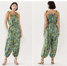 ZIMMERMANN Estelle Tie Floral Silk Jumpsuit Size 0 Petite