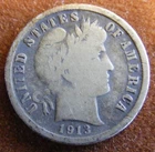 1913-S Barber Dime - Low Mintage